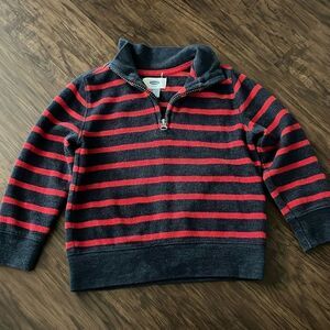 Boys deep navy blue and red striped old navy sweater - size 3T